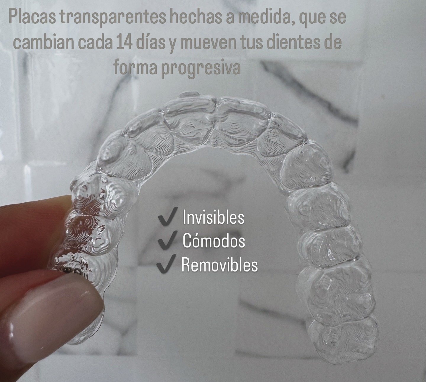Alineador transparente removible
